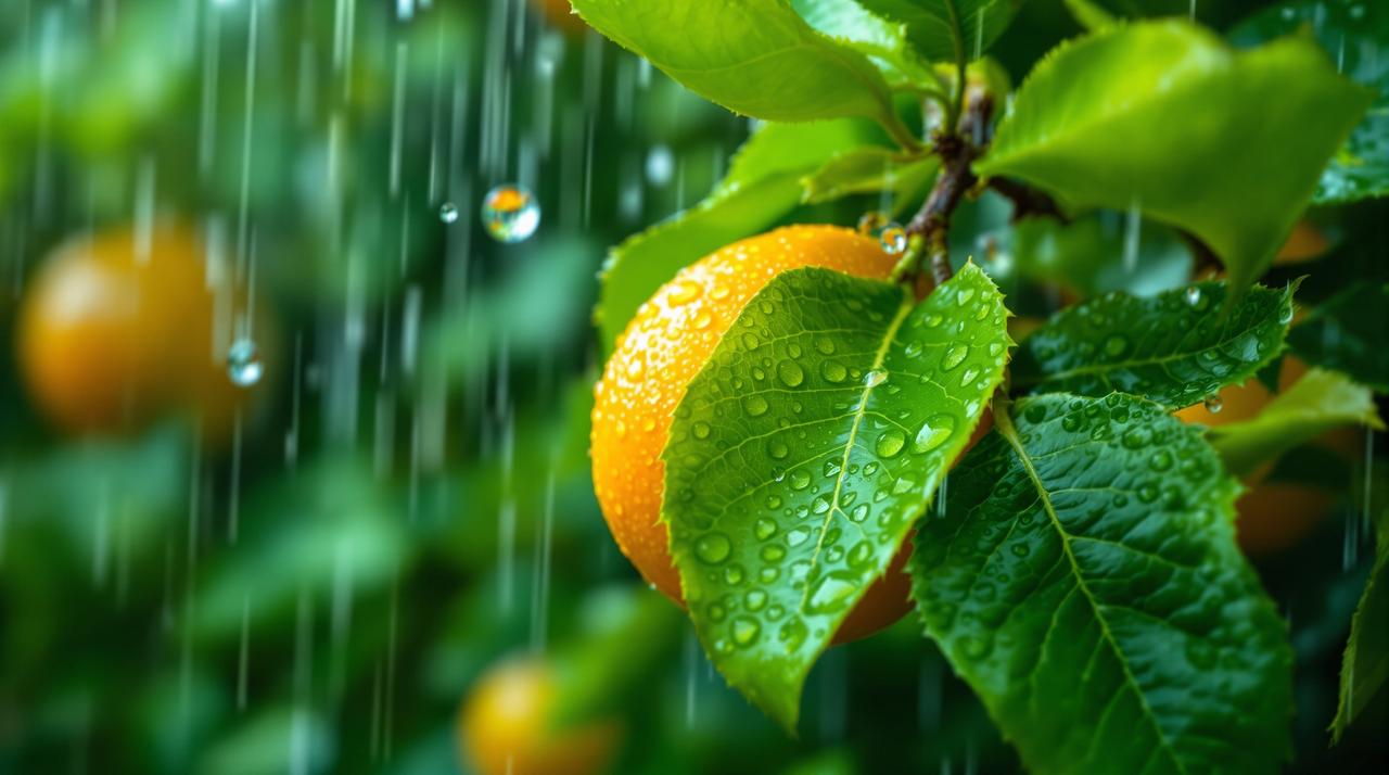 雨后的橙园